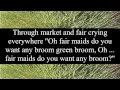 Ballad of Green Broom for high voices sung by Matthew Curtis