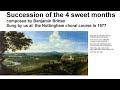 Succession of the 4 sweet months by Benjamin Britten sung by us at a Nottingham choir course in 1977